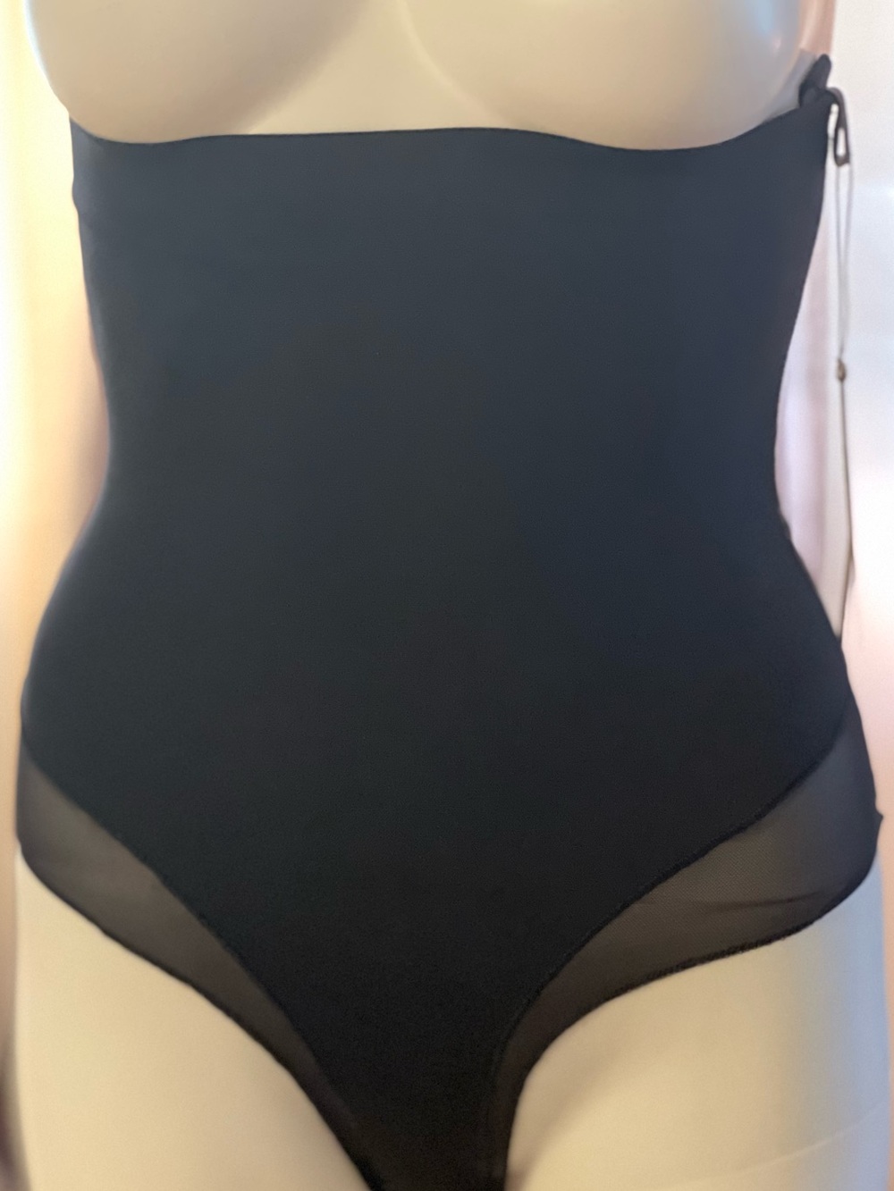 SKIMS Power Mesh Zoned High-Waisted Brief | Onyx Black | Size S | NWT